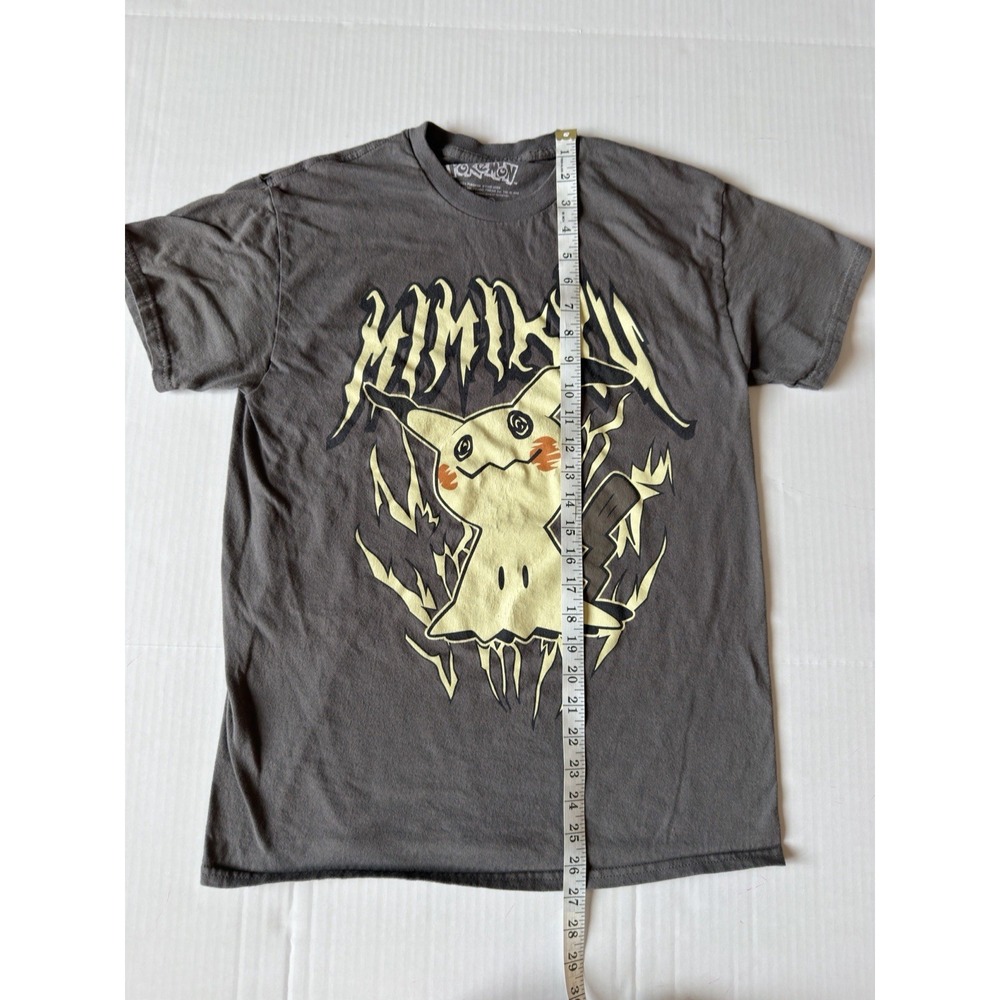 Pokemon Mimikyu Graphic T-Shirt Mens Medium Gray Hybrid Apparel Metal Style Tee - Picture 6 of 8